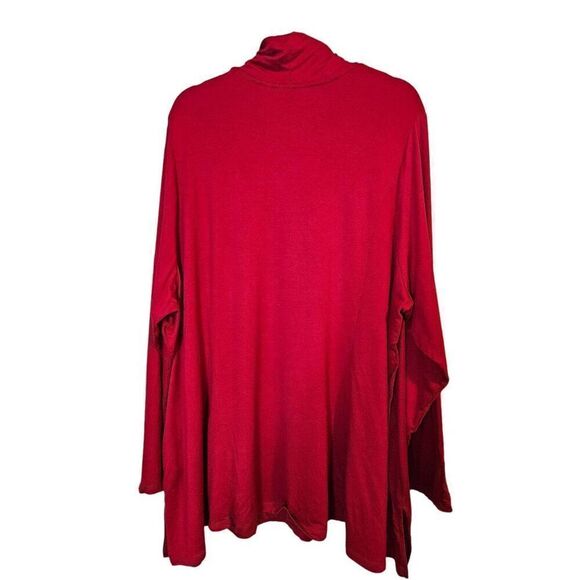Susan Graver Weekend red turtleneck top. Size 4X. - Picture 4 of 6